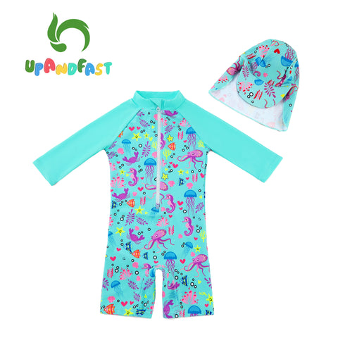 Image of Baby/Toddler Boy One Piece Swimsuit with UPF 50+ Sun Protection Surfing Suit Swimwear