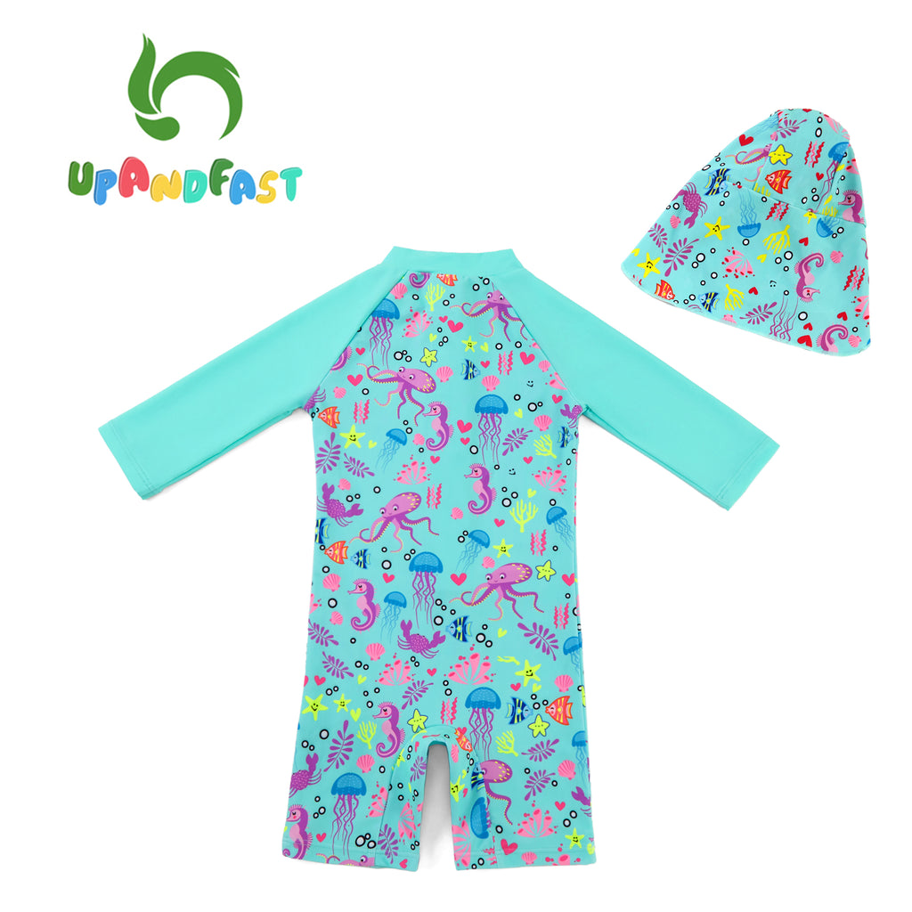 Baby/Toddler Boy One Piece Swimsuit with UPF 50+ Sun Protection Surfing Suit Swimwear