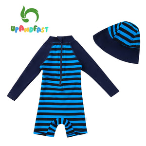 Toddler One Piece Zip Sunsuits with Sun Protection Infant Beach Swimsuit