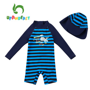 Toddler One Piece Zip Sunsuits with Sun Protection Infant Beach Swimsuit